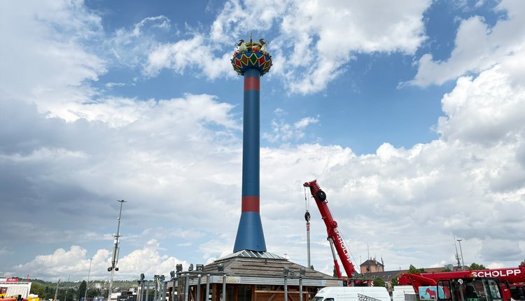 Neue Fruchtsäule läutet den Countdown für das 179. Cannstatter Volksfest ein